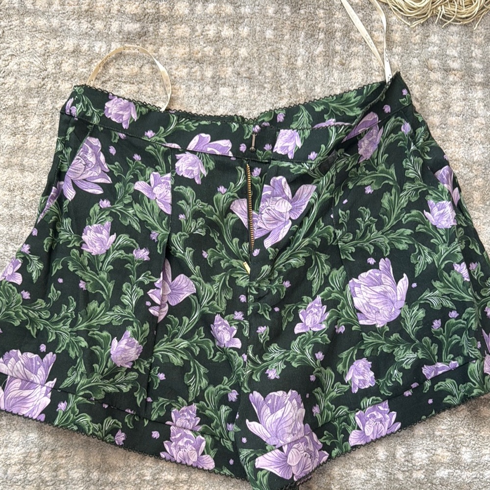 Agua by Agua Bendita Linen Floral Shorts